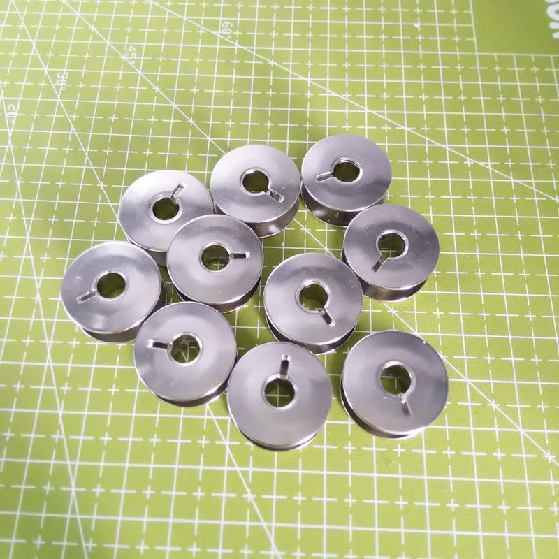 YICBOR 10PCS Metal ""L"" Bobbins 55623S for Pfaff Grand Quilter 1200 - Image 2